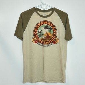 Disney Cruise Line Castaway Surf Shack Olive Green Tee Size M